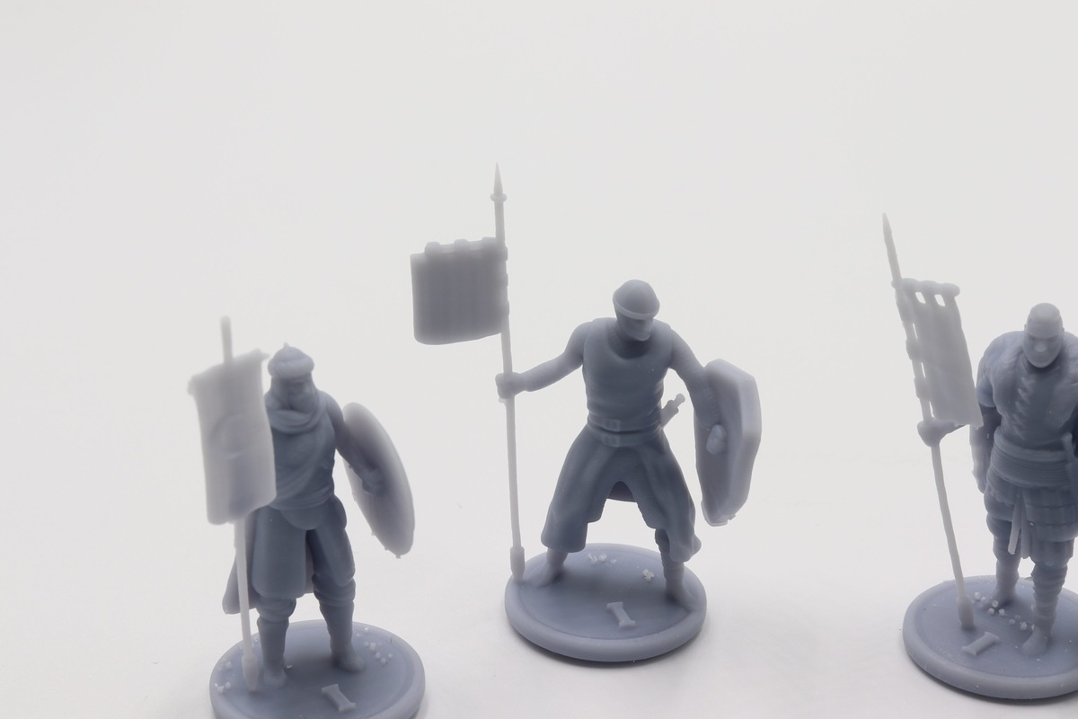 Miniatures 3D printed using Resin